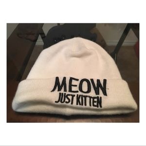 Meow Just Kitten Beanie